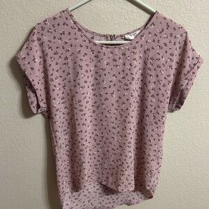 Hippie Rose Dusty Pink Floral Blouse